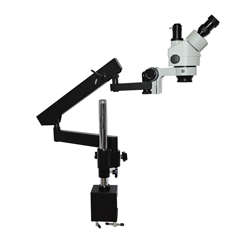 Microscopio Estéreo Trinocular - Articulating Arm Boom Stand Microscope reseña y precio