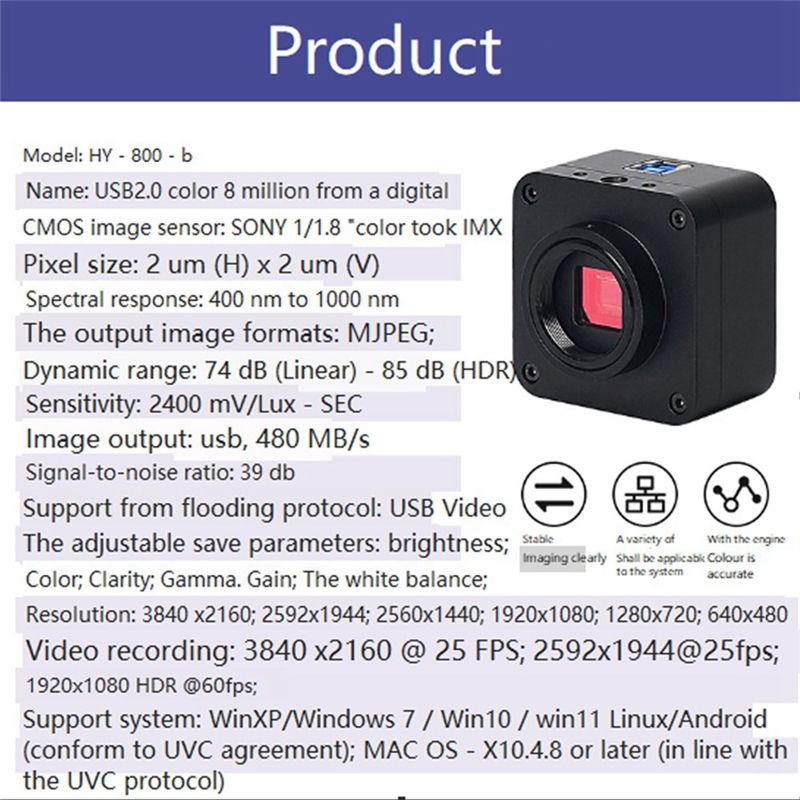 【A17Z】Kit de cámara para micro - 4K Microscope Camera Sony Sensor reseña y precio