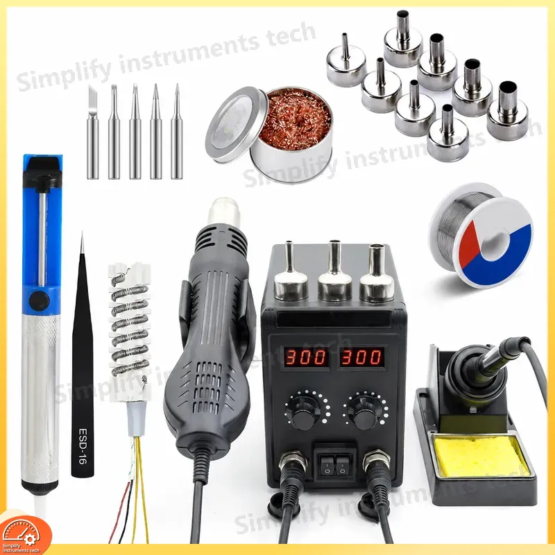 Estación de Soldadura 8586D 2  - 2 In 1 Soldering Rework Station 750W reseña y precio
