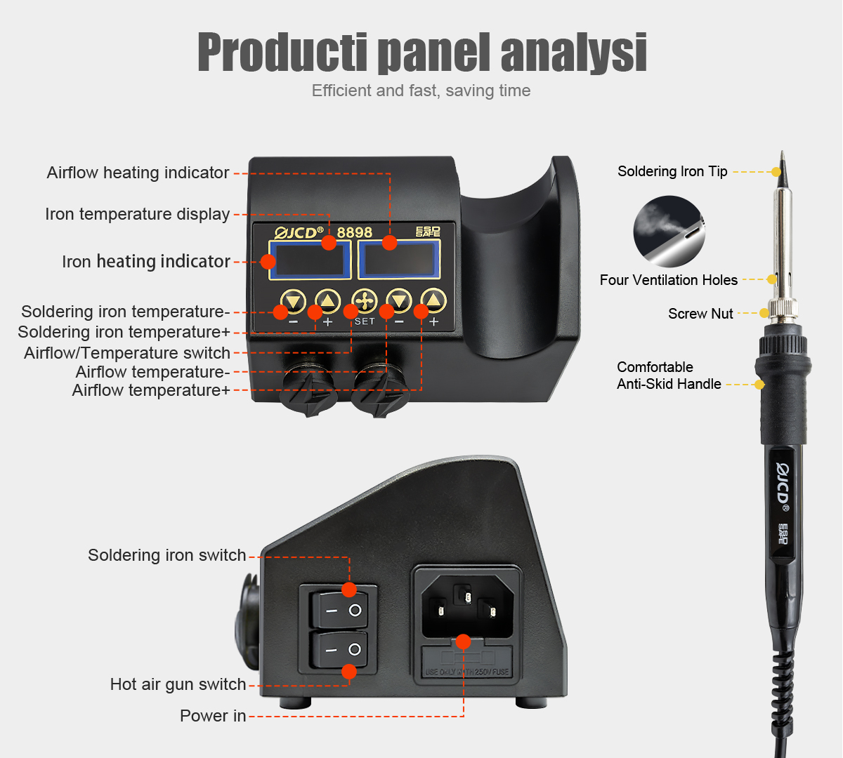 Estación de soldadura 2 en 1 d - 2 In 1 Soldering Rework Station 750W reseña y precio