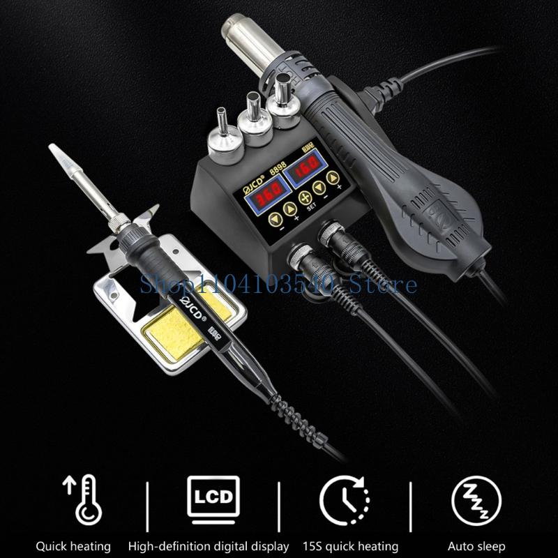 Estación soldadura 02DC 750W 2 - 2 In 1 Soldering Rework Station 750W reseña y precio